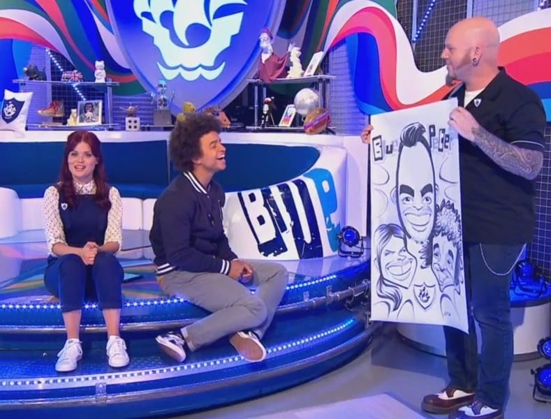 Blue Peter caricature reveal