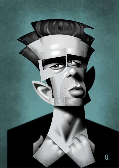 James Dean caricature