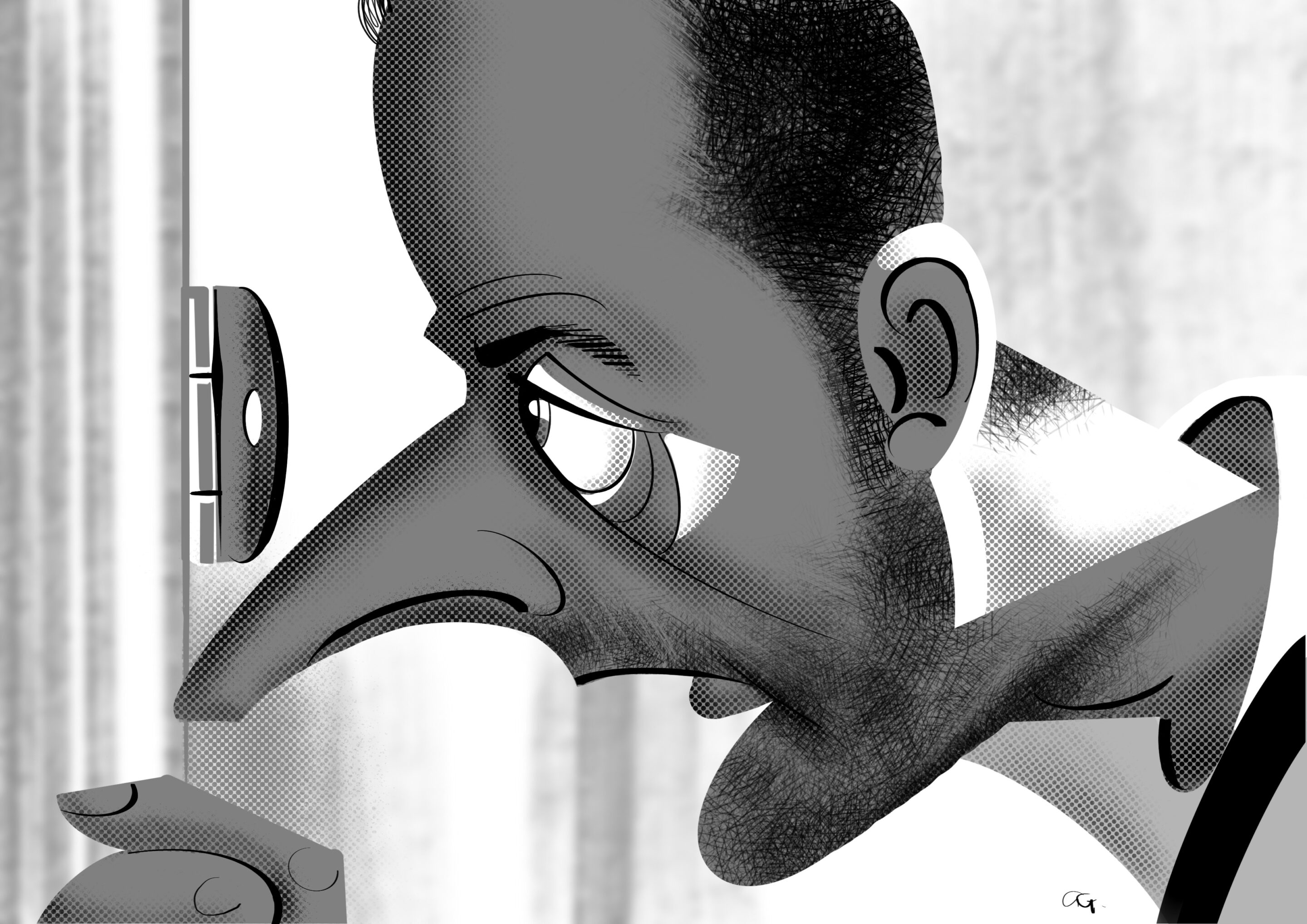 Jean Reno caricature