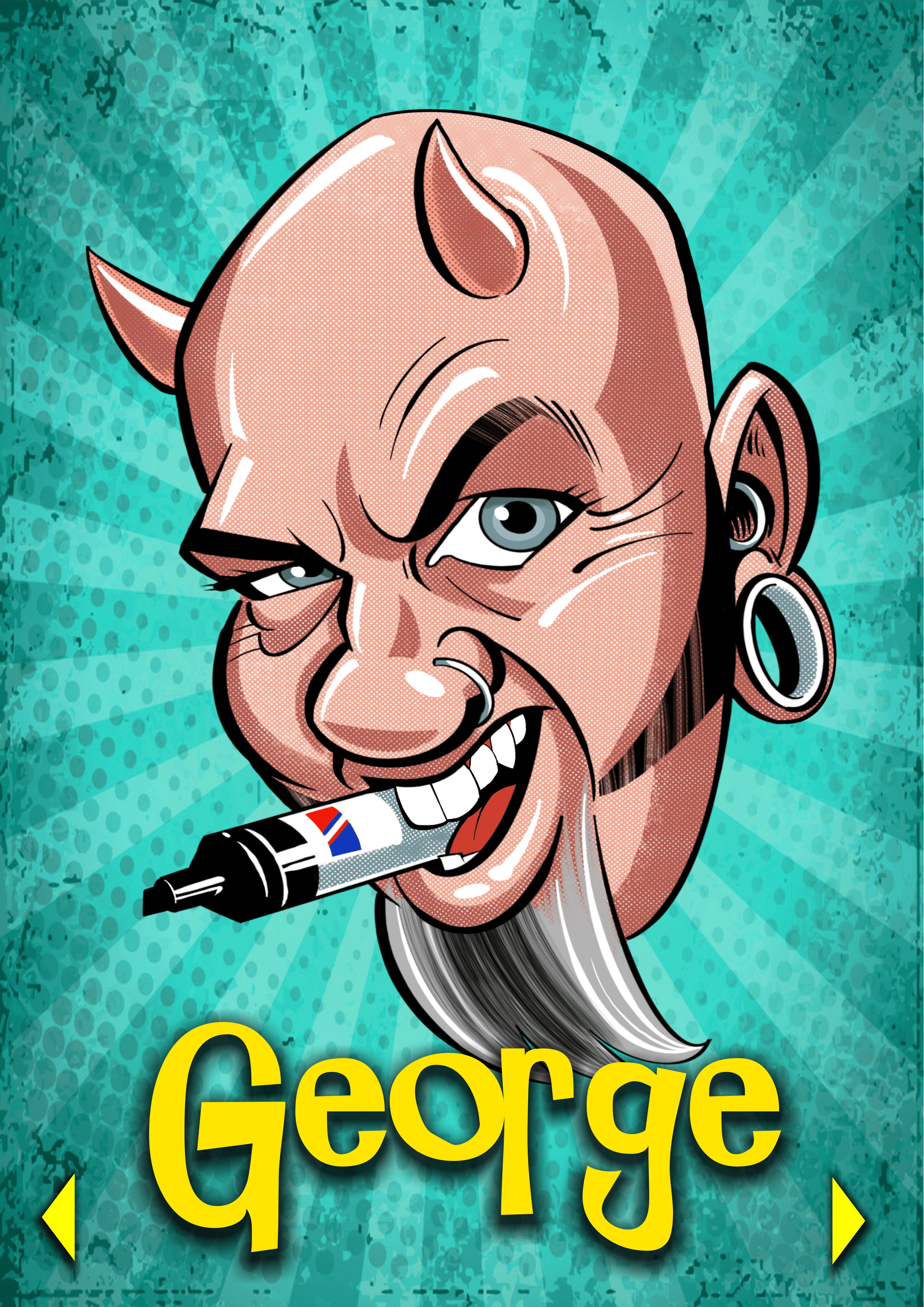 Spot On George caricaturi